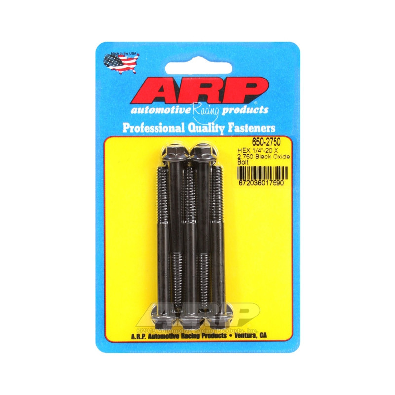 Set de șuruburi și piulițe universale ARP 1/4-20 – șuruburi hexagonale cu finisaj negru oxidat, x5 - ARP-650-2750 - 650-2750 - 3666618194349